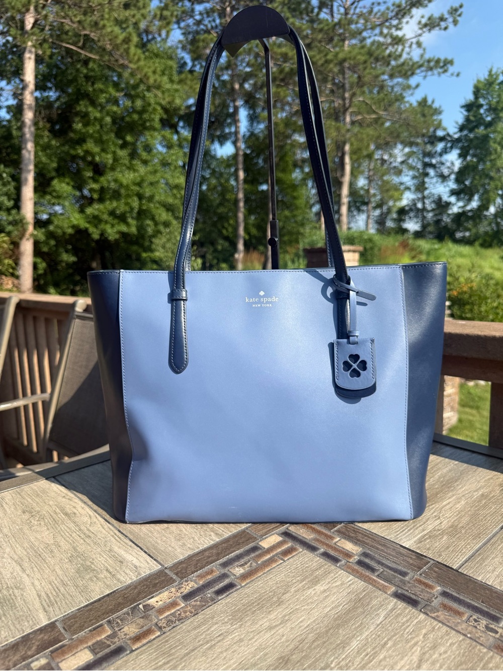 EUC Kate Spade New York Schuyler Blueberry Colorblock Medium Tote - Picture 3 of 11